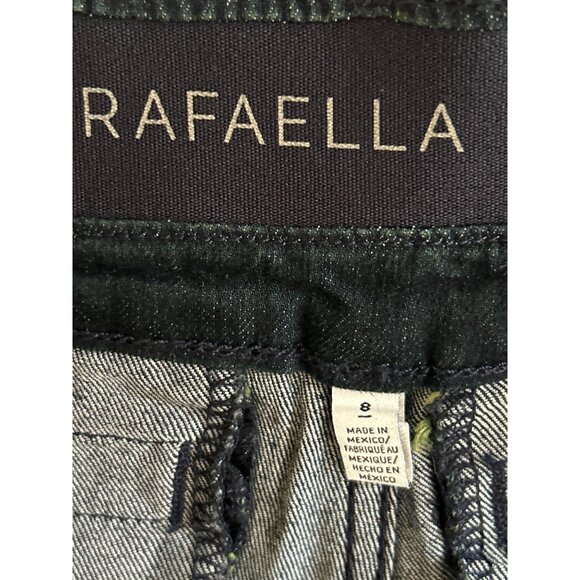 Rafaella Womens Dark Blue Denim Straight-Leg Bootcut Stretch Jeans Size 8 - Picture 3 of 7